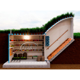 Пластиковый погреб ГудВэй Люкс 2*2м