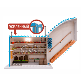 Пластиковый погреб ГудВэй Люкс 2*2м
