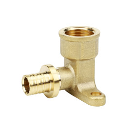 Угол с креплением латунный Varmega Slide-fit с ВР резьбой 16х1/2"мм