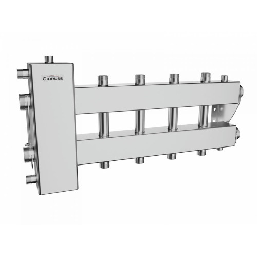 Коллектор нержавеющий Gidruss BMSS-150-5DU до 150 кВт 1 1/2" 5 контуров