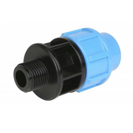 Муфта Джилекс 20x1/2" с наружной резьбой для труб ПНД