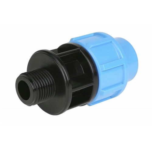 Муфта Джилекс 20x3/4" с наружной резьбой для труб ПНД