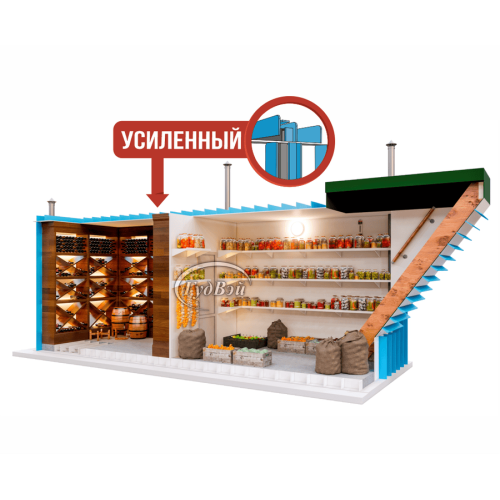 Пластиковый погреб ГудВэй Микс 4*2,4м