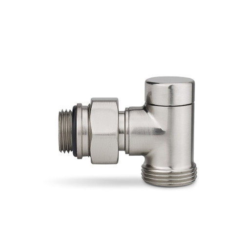 Узел нижнего подключения угловой, одинарный Varmega 1/2"х3/4"EK, цвет матовый никель