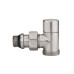 Клапан радиаторный угловой Varmega 1/2"х3/4"EK резьба НР/НР, цвет матовый никель