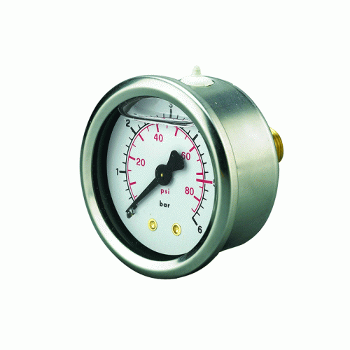 Манометр Pedrollo MCG-6 1/4" центральное соединение 50 мм 0-6 Бар в глицериновой ванне