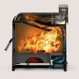 Печь отопительная Теплодар Метеор-220 22 кВт