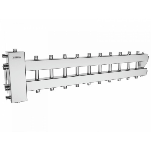 Коллектор нержавеющий Gidruss BMSS-150-11DU до 150 кВт 1 1/2" 11 контуров