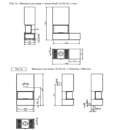 Печь-камин Nordpeis Monako New