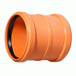 Муфта двухраструбная канализационная наружная Политэк 110 мм
