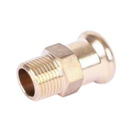 Муфта Sanha 22x3/4" мм с НР резьбой бронзовая под пресс арт.182432234