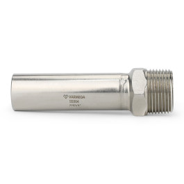 Муфта безраструбная Varmega Inox Press с НР резьбой 15х1/2" мм