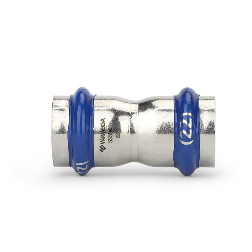 Муфта двухраструбная Varmega Inox Press 22х22 мм