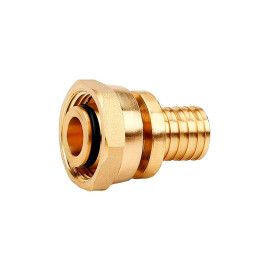 Муфта латунная Varmega Slide-fit с НГ гайкой и евроконусом 16х2.0 3/4"(гильза в комплекте)