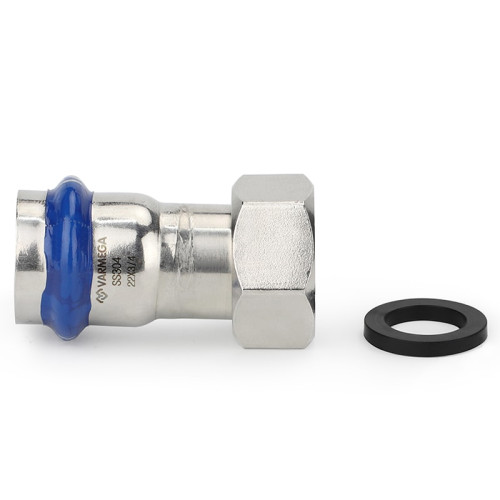 Муфта раструбная Varmega Inox Press с НГ гайкой 42х1 1/2" мм