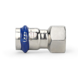 Муфта раструбная Varmega Inox Press с ВР резьбой 22х1" мм