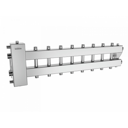 Коллектор нержавеющий Gidruss BMSS-150-9DU до 150 кВт 1 1/2" 9 контуров
