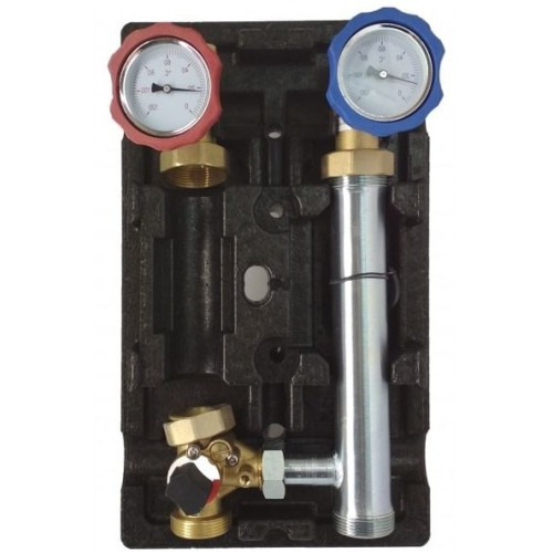 Насосная группа с трехходовым смесительным клапаном TIM NG-MK-0101L без насоса подача слева