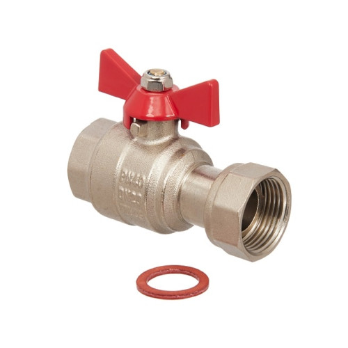 Кран шаровой с накидной гайкой Smart Install 1" ВР/ВР резьба ручка-бабочка