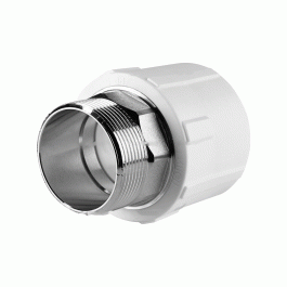 Муфта полипропиленовая Политэк с НР резьбой 32х1" мм под ключ