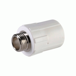 Муфта полипропиленовая Политэк с НР резьбой 32х1" мм