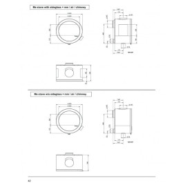 Печь-камин Nordpeis Me Ceiling без боковых стёкол
