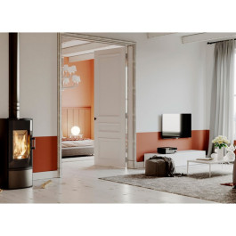 Печь-камин Defro Home Orbis 9 кВт белая сталь