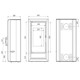 Печь-камин Defro Home Ignis 9 кВт золотая сталь