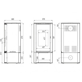 Печь-камин Defro Home Orbis 9 кВт белая сталь