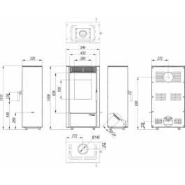 Печь-камин Defro Home Viva 6 кВт белая сталь