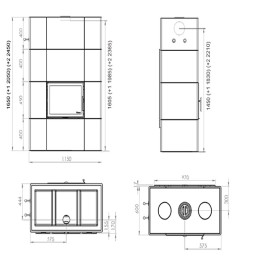 Печь-камин Nordpeis теплоаккумулирующий Salzburg XL