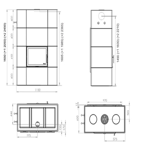 Печь-камин Nordpeis теплоаккумулирующий Salzburg XL