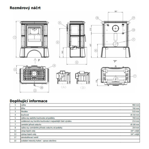 Печь-камин ABX Bavaria KI кафельный цоколь табак с ТО 6.9 кВт