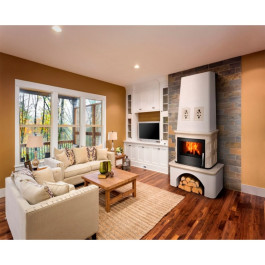 Печь-камин ABX Laponie II P OX зелёный