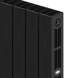 Биметаллический радиатор Rifar SUPReMO 350 10 секций цвет Антрацит (боковое подключение)