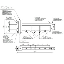 Коллектор нержавеющий Gidruss BMSS-100-4D до 100 кВт 1 1/4" 4 контура