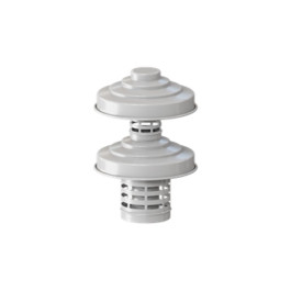 Оголовок с ветрозащитой Rommer 60/100 алюминиевый