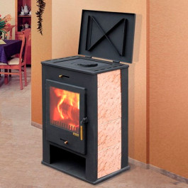 Печь-камин Мета Охта 8 кВт с плитой