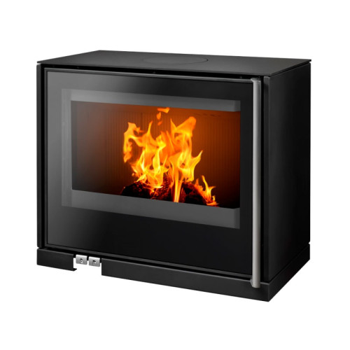 Печь-камин ABX Osaka 50 чёрная сталь с креплением на стену