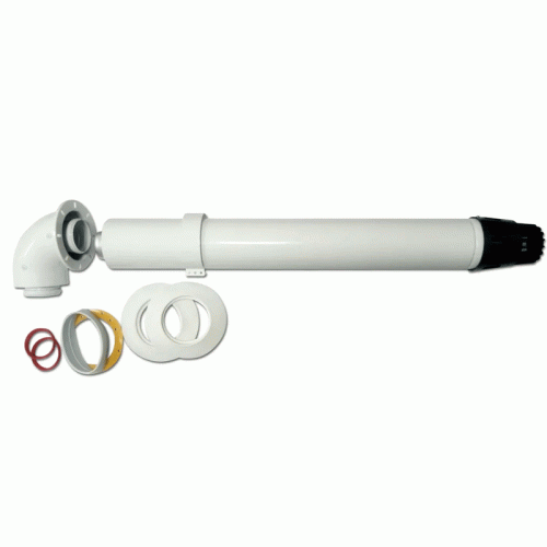 Труба дымовая герметичная коаксиальная ECA 60/100 860мм Horizontal Flue Kit