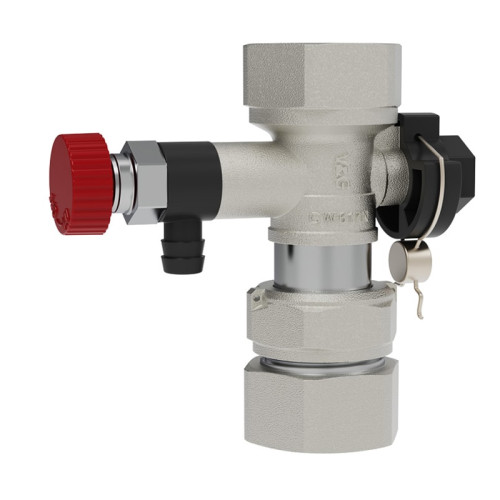 Кран-отсекатель шаровой с дренажем для мембранного бака V&G Valogin 3/4" с ВР/ВР резьбой