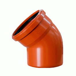 Отвод канализационный наружный Политэк 110x30° мм