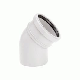 Отвод канализационный однораструбный Uponor Decibel 110мм 45° (арт.1000209)