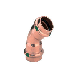 Отвод медный Viega Profipress В-В c SC-Contur 12x45° (арт.292409)