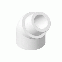 Отвод переходной полипропиленовый Политэк 45° 20 мм внутренняя/наружная