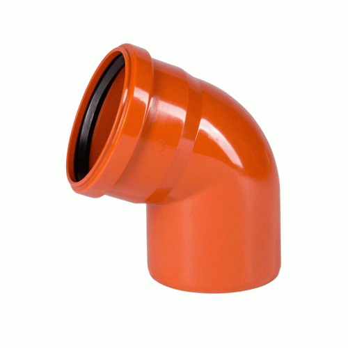 Отвод канализационный наружный Политэк 110x67° мм
