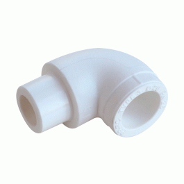 Отвод переходной полипропиленовый Политэк 90° 20 мм внутренняя/наружная
