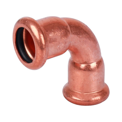 Отвод Sanha 22 мм 90° двухраструбный медный под пресс арт.16002A22