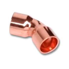 Отвод Sanha 15 мм 45° двухраструбный медный под пайку арт.1504115