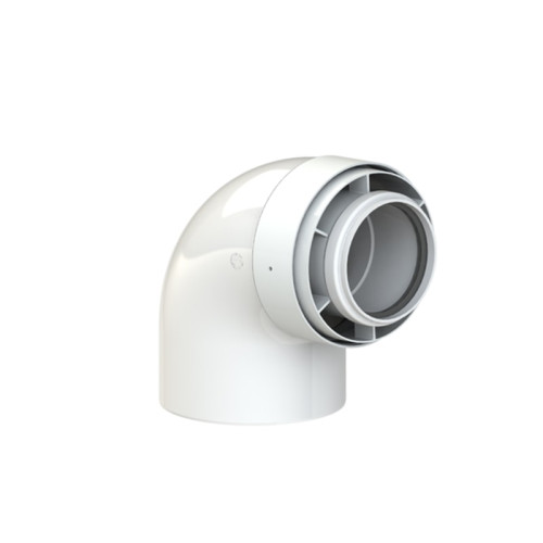 Отвод 87° коаксиальный Cox Geelen D=60-100мм, (CoxDENS PP/Alu + Connect X7)